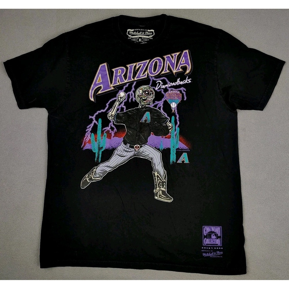 Arizona Diamondbacks Mitchell Ness Skeleton Pitcher Men Large Sugar Skull Cowboy - Picture 1 of 7